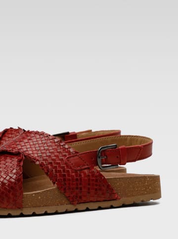 Lasocki Leder-Sandalen in Rot
