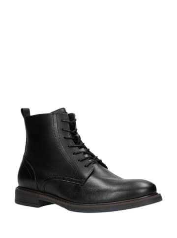 Wojas Leren veterschoenen zwart