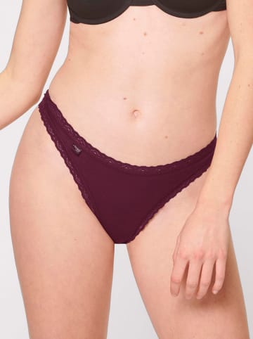 Sloggi Stringi (3 pary) w kolorze brązowym, różowym i pomarańczowym