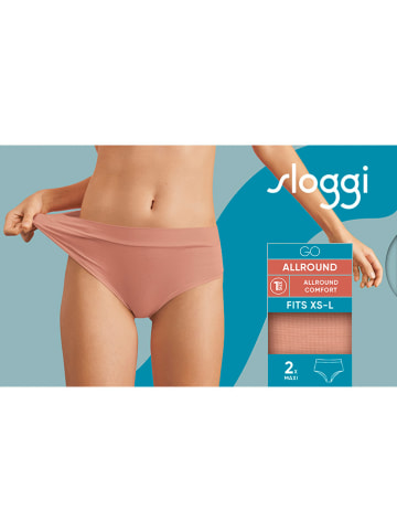 Sloggi Figi high waist (2 pary) w kolorze jasnobrązowym