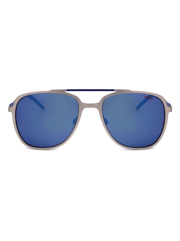Hugo Boss Herren-Sonnenbrille in Silber/ Blau