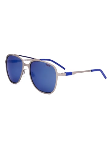 HUGO Herren-Sonnenbrille in Silber/ Blau