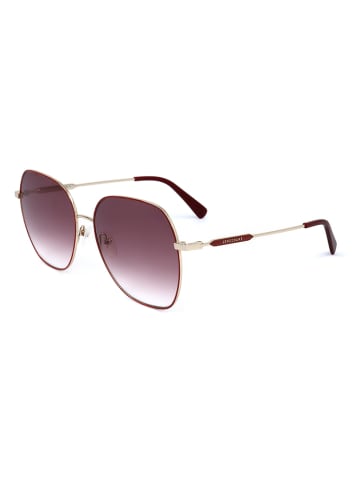 Longchamp Damskie okulary przeciwsłoneczne w kolorze złoto-bordowo-fioletowym