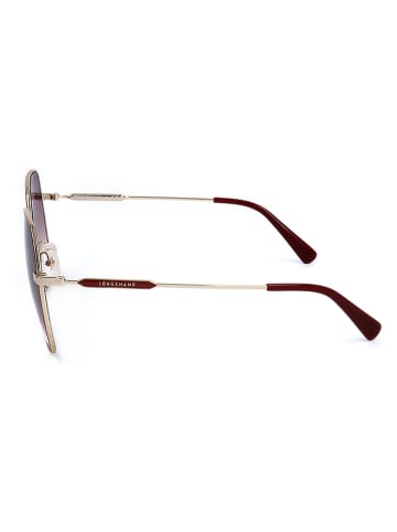 Longchamp Damskie okulary przeciwsłoneczne w kolorze złoto-bordowo-fioletowym
