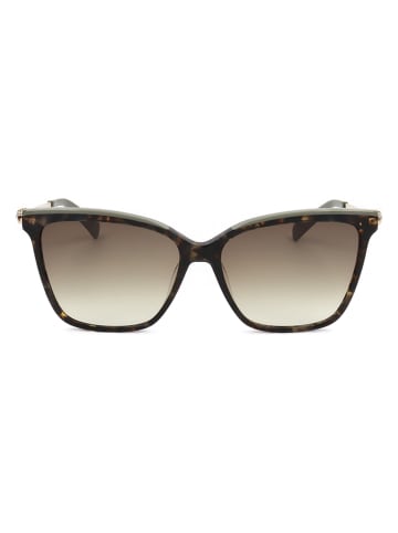 Longchamp Damskie okulary przeciwsłoneczne w kolorze złoto-czarnym