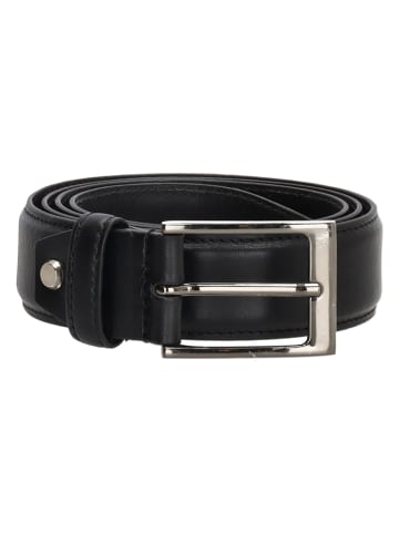 HIDE & STITCHES Leren riem zwart