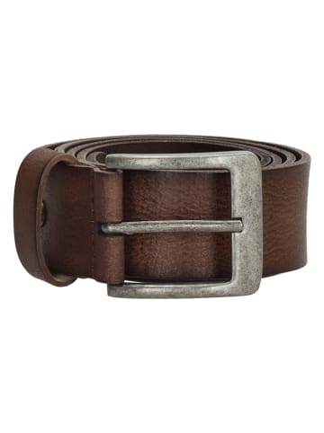 HIDE & STITCHES Leren riem bruin