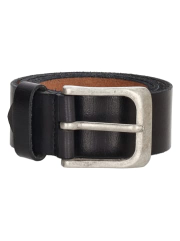 HIDE & STITCHES Leren riem zwart