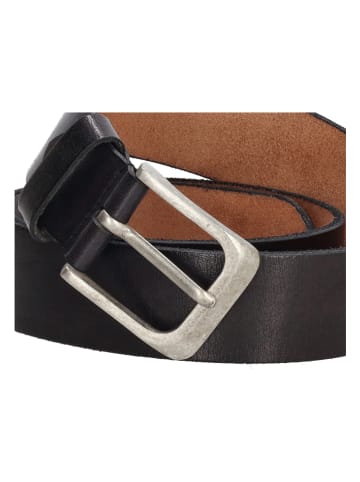 HIDE & STITCHES Leren riem zwart
