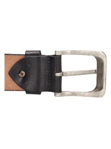 HIDE & STITCHES Leren riem zwart