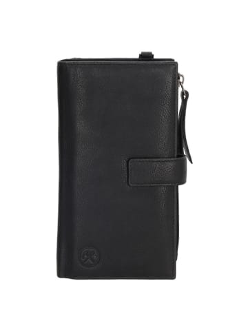 HIDE & STITCHES Skórzany portfel w kolorze czarnym - 18 x 10 x 2 cm