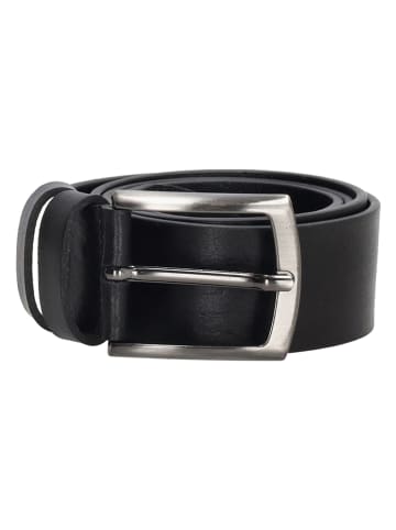 HIDE & STITCHES Leren riem zwart