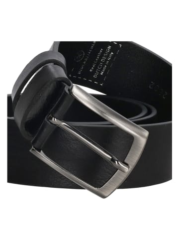 HIDE & STITCHES Leren riem zwart