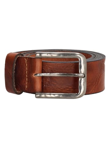 HIDE & STITCHES Leren riem lichtbruin