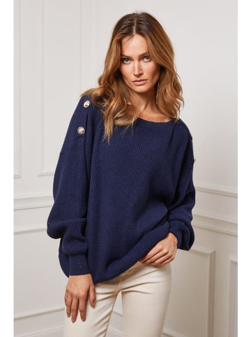 So Cachemire Trui donkerblauw
