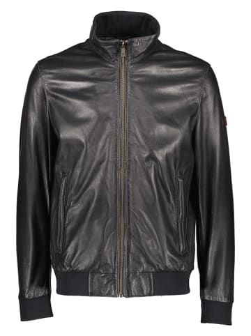 Bugatti Leren jas donkerblauw