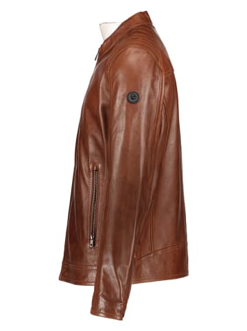 Bugatti Skórzana kurtka w kolorze jasnobrązowym