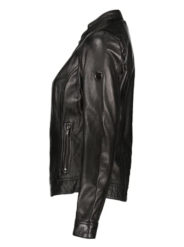 HIS Lederjacke in Schwarz