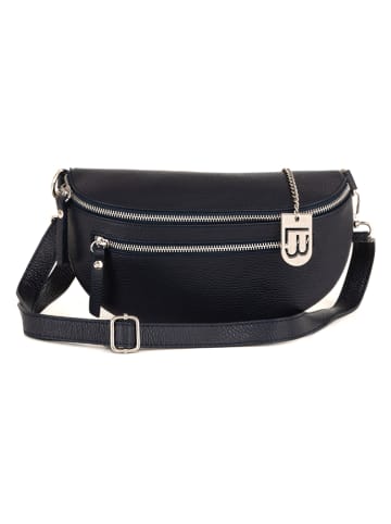 Lucca Baldi Leren heuptas "Burano" donkerblauw - (B)30 x (H)19 x (D)2 cm