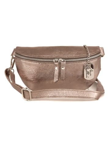 Anna Morellini Leder-Gürteltasche "Agnese" in Bronze - (B)23 x (H)15 x (T)1 cm