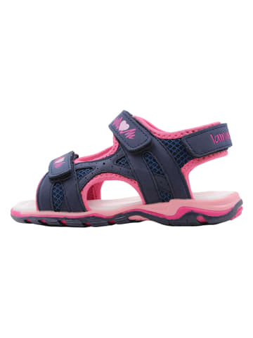 lamino Sandalen in Dunkelblau/ Pink