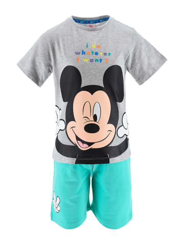 Disney Mickey Mouse 2tlg. Outfit "Mickey" in Petrol/ Grau