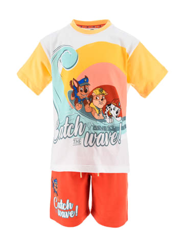 Paw Patrol 2-częściowy zestaw "Psi Patrol" w kolorze biało-żółto-pomarańczowym