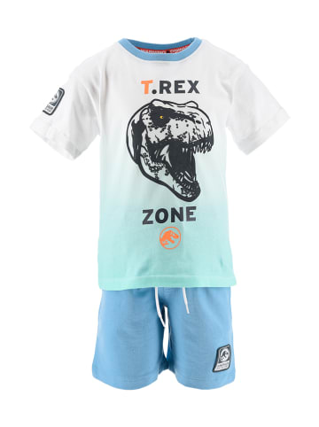 Jurassic World 2tlg. Outfit "T-Rex" in Blau/ Weiß