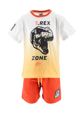 Jurassic World 2tlg. Outfit "T-Rex" in Orange/ Weiß