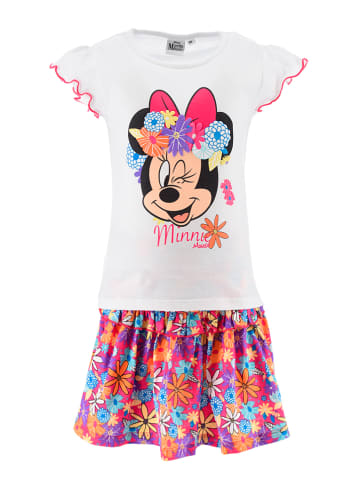 MINNIE MOUSE 2-delige outfit "Minnie" wit/roze/meerkleurig