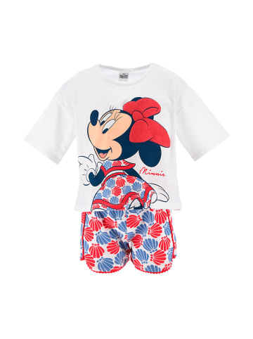 Disney Minnie Mouse 2tlg. Outfit "Minnie" in Weiß/ Blau/ Rot