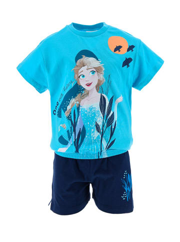 Disney Frozen 2tlg. Outfit "Frozen" in Blau/ Dunkelblau