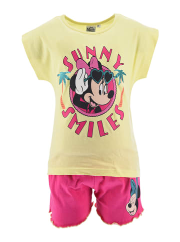 Disney Minnie Mouse 2-delige outfit "Minnie" roze/geel