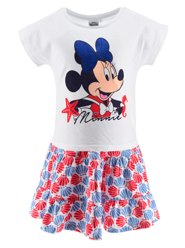 MINNIE MOUSE 2-delige outfit "Minnie" wit/blauw/rood