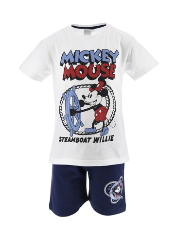 MICKEY 2-delige outfit "Mickey" wit/donkerblauw