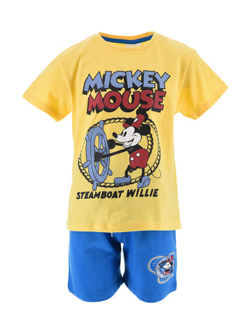 Disney Mickey Mouse 2tlg. Outfit "Mickey" in Blau/ Gelb