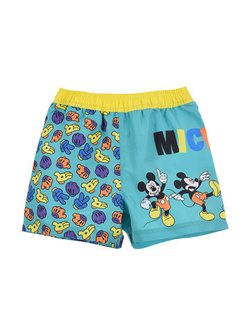 Disney Mickey Mouse Kąpielówki "Myszka Miki" w kolorze morskim ze wzorem