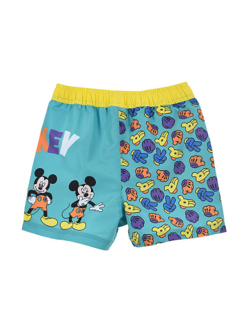 Disney Mickey Mouse Kąpielówki "Myszka Miki" w kolorze morskim ze wzorem