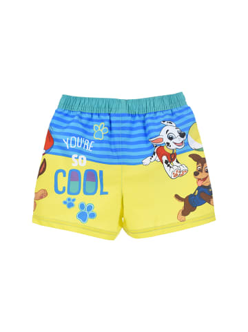 Paw Patrol Badehose "Paw Patrol" in Blau/ Gelb