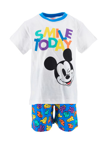 MICKEY Piżama "Mickey" w kolorze biało-niebieskim