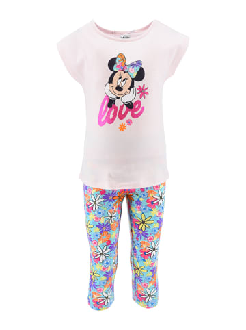 MINNIE MOUSE Pyjama "Minnie" in Pink/ Blau/ Bunt