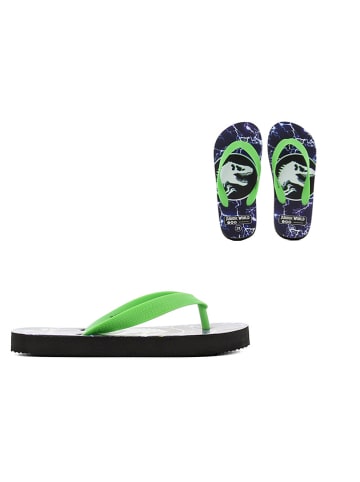 Leomil Teenslippers "Jurassic World" donkerblauw/groen