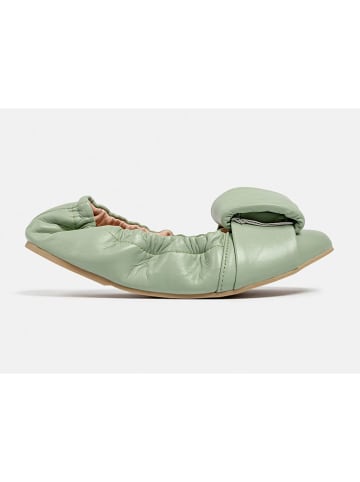 loft37 Leder-Ballerinas in Grün