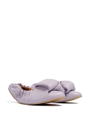 loft37 Leder-Ballerinas in Flieder