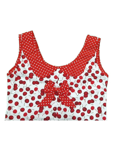 Deux ans de vacances Jumpsuit wit/rood
