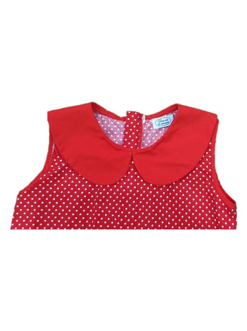 Deux ans de vacances Jurk rood/wit