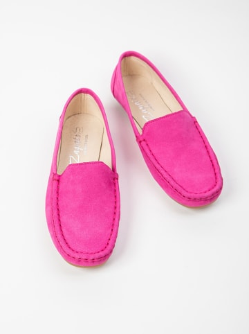 Zapato Leder-Mokassins in Pink