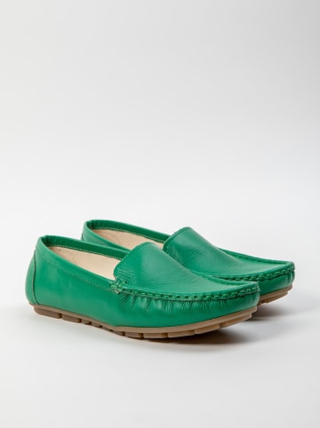 Zapato Skórzane mokasyny w kolorze zielonym