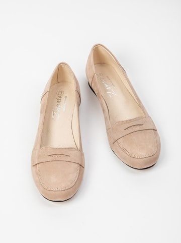 Zapato Skórzane mokasyny w kolorze beżowym