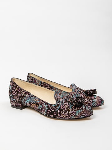 Zapato Leder-Mokassins in Schwarz/ Bunt